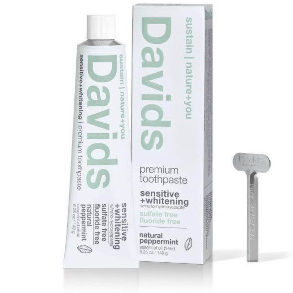 Davids Sensitive Whitening Hydroxyapatite Toothpaste - Peppermint